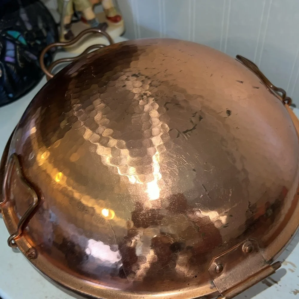 Vintage hammered copper Cataplana